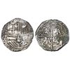 Image 1 : Potosi, Bolivia, cob 4 reales, Philip II, assayer B (5th period), borders of x's.
