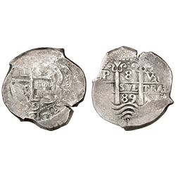 Potosi, Bolivia, cob 8 reales, 1689VR.