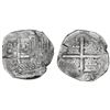 Image 1 : Cartagena, Colombia, cob 8 reales, Philip IV, assayer E below mintmark RN to left.