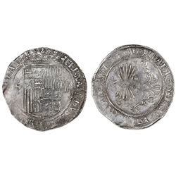 Seville, Spain, 4 reales, Ferdinand-Isabel, mintmark S and four circlets to left on obverse, assayer