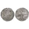 Image 1 : Seville, Spain, cob 4 reales, Philip II, assayer Gothic D at 4 o'clock outside tressure on reverse.