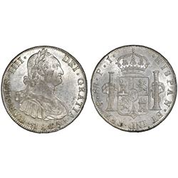 Potosi, Bolivia, bust 8 reales, Charles IV, 1805PJ.