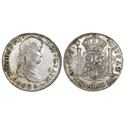 Potosi, Bolivia, bust 8 reales, Ferdinand VII, 1825JL.