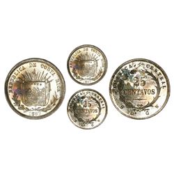 Costa Rica, 25 centavos, 1887GW, "9DS GW," NGC MS 66, finest known in NGC census.