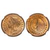 Image 1 : Cyprus, bronze 1/4 piastre, Victoria, 1879, NGC MS 65 RB, finest known in NGC and PCGS censuses.