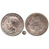 Image 1 : El Salvador, 4 reales, R-in-beaded-circle countermark (Type IV, 1862) on a Guatemala 4 reales, 1860R