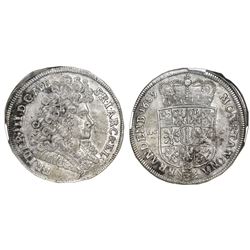 Brandenburg (German States), 2/3 taler, 1689-LCS, Friedrich III, Berlin mint, NGC AU 55.