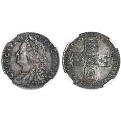 Great Britain (London, England), 1 shilling, George II, 1758, NGC MS 62.
