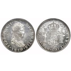 Guatemala, bust 2 reales, Ferdinand VII, 1819M, PCGS MS63.