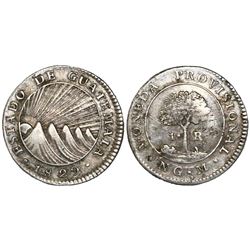 Guatemala (State), provisional 1 real, 1829M, very rare, NGC XF 45, ex-Garretson (stated on label).