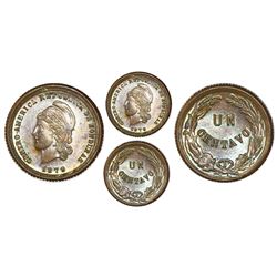 Honduras, bronze 1 centavo, 1879, NGC MS 63 BN, finest known in NGC census.