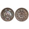 Image 1 : Honduras, bronze 1 centavo, 1910/1884, 1/2 centavo obverse and reverse dies, NGC AU 58 BN, finest an