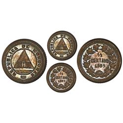 Honduras, bronze 1/2 centavo, 1889, NGC MS 65 BN, finest known in NGC census.