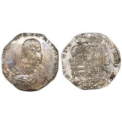 Milan, Italian States, 1 filippo, 1676, Carlo II, NGC MS 61.