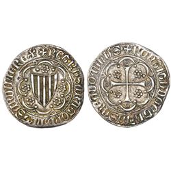 Sardinia (Villa di Chiesa), Italian States, 1/2 alfonsino, (1336-87), Pietro IV of Aragon, NGC AU 55