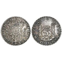 Mexico City, Mexico, pillar 8 reales, Ferdinand VI, 1758MM.