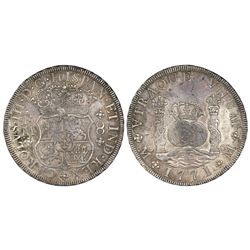 Mexico City, Mexico, pillar 8 reales, Charles III, 1771FM.