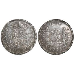 Mexico City, Mexico, pillar 2 reales, Charles III, 1763M.