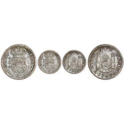 Mexico City, Mexico, pillar 1 real, Philip V, 1745M, unbarred-H variety.