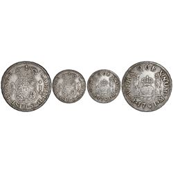 Mexico City, Mexico, pillar 1 real, Charles III, 1761M, plain crosses above and below R and I, rare.