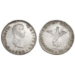 Mexico City, Mexico, 8 reales, 1822JM, Iturbide.