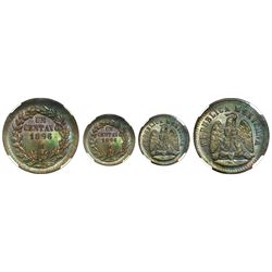 Mexico City, Mexico, bronze 1 centavo, 1896, NGC MS 65 BN.