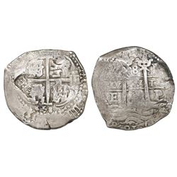 Brabant, Spanish Netherlands, 48 patards, "Golden Fleece" countermark (1666-72) on a Potosi, Bolivia