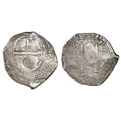 Brabant, Spanish Netherlands, 48 patards, "Golden Fleece" countermark (1666-72) on a Potosi, Bolivia