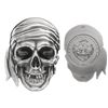 Image 1 : Palau (struck by Coin Invest Trust), $5, 2017, 3-D pirate skull with bandanna, antique finish, PCGS 