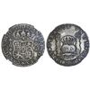 Image 1 : Lima, Peru, pillar 8 reales, Charles III, 1761JM, dot over left mintmark only, NGC VF details / chop