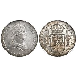 Lima, Peru, bust 8 reales, Ferdinand VII, 1815JP, NGC MS 61.