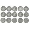 Image 1 : Lot of fifteen Lima, Peru, copper-nickel 10 soles, 1969, strike-pressure progression set.