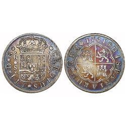 Seville, Spain, milled 4 reales "double pistareen," Charles III, 1761JV.