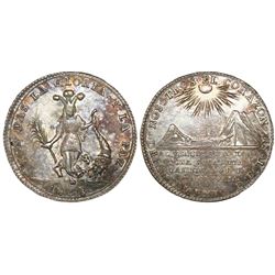 Potosi, Bolivia, 2 soles-sized silver proclamation medal, 1838, Socobaya / Department of Potosi, NGC