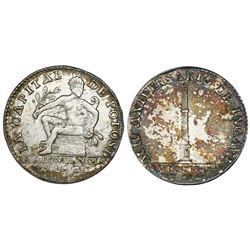 Potosi, Bolivia, 1 sol-sized silver medal, 1841 (issued in 1844), Battle of Yngavi, ex-Cotoca Collec