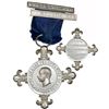 Image 1 : Cuba, silver medal, 1882, Alfonso XII, Volunteers, with fleurs at four points and loop at top attach