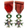 Image 1 : France, gilt and enameled star cross officer's decoration with original ribbon and rosette, ca. 1890