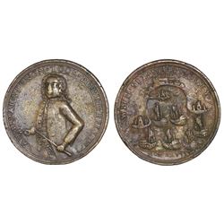 Great Britain, medium-sized copper-alloy medal, Admiral Vernon, 1739, Porto Bello.