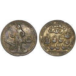 Great Britain, copper-alloy medal, Admiral Vernon, 1739, Porto Bello.