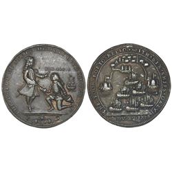 Great Britain, copper-alloy medal, Admiral Vernon, 1739, Porto Bello / Lezo.