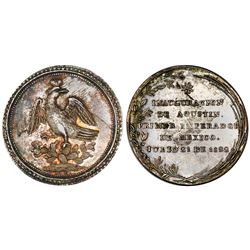 Mexico City, Mexico, 4 reales-sized silver proclamation medal, 1822, Iturbide, NGC MS 63.