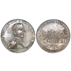 Cuzco, Peru, large silver medal, 1825, Bolivar / liberation of Cuzco, NGC MS 61.