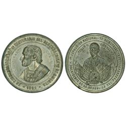 USA (struck in Italy for Paraguay), large white-metal medal, Columbian Exposition, 1892, by R. Muzio