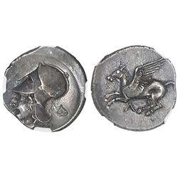 Acarnania, Leucas, AR stater, 4th century BC, NGC Choice XF, strike 4/5 surface 5/5.