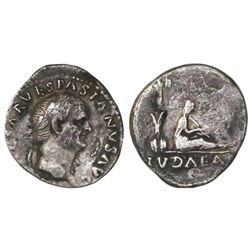 Roman Empire, AR denarius, Vespasian, 69-70 AD.