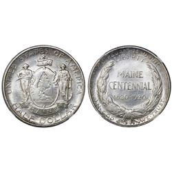USA (Philadelphia mint), half dollar, 1920, Maine, NGC MS 65.
