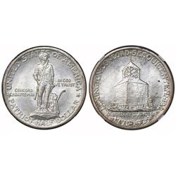 USA (Philadelphia mint), half dollar, 1925, Lexington-Concord, struck through error, NGC MS 62.
