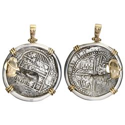 Potosi, Bolivia, cob 8 reales, Philip III, assayer Q, Grade 2 (not on certificate), from the Atocha