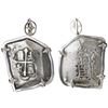 Image 1 : Mexico City, Mexico, cob 8 reales, 1713(J), ex-1715 Fleet, mounted cross-side out in silver bezel wi