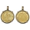 Image 1 : Holland, United Netherlands, ducat, 1729, from the Vliegenthart (1735), mounted in 18K pendant bezel